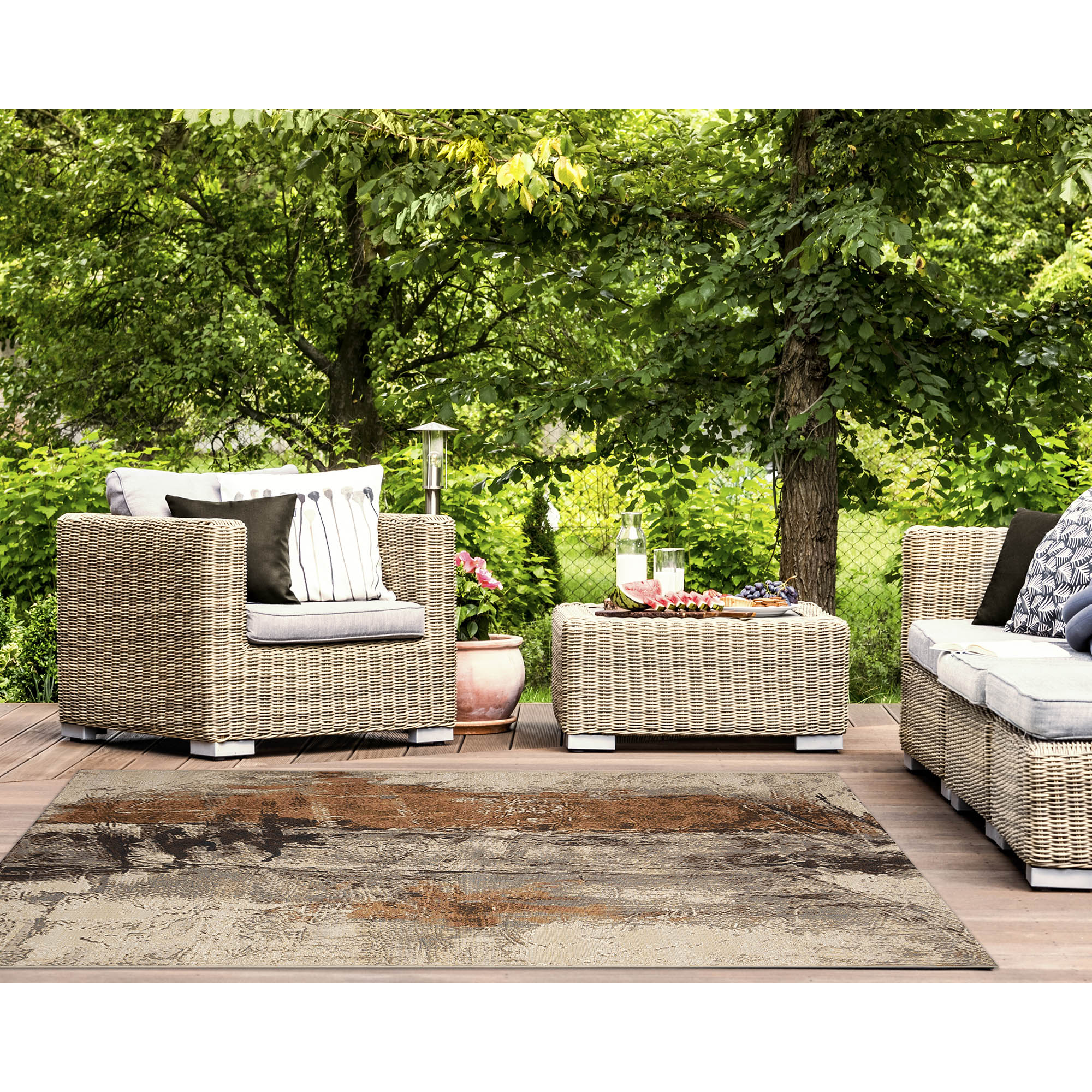 Marina Moderne Indoor Outdoor Area Rug