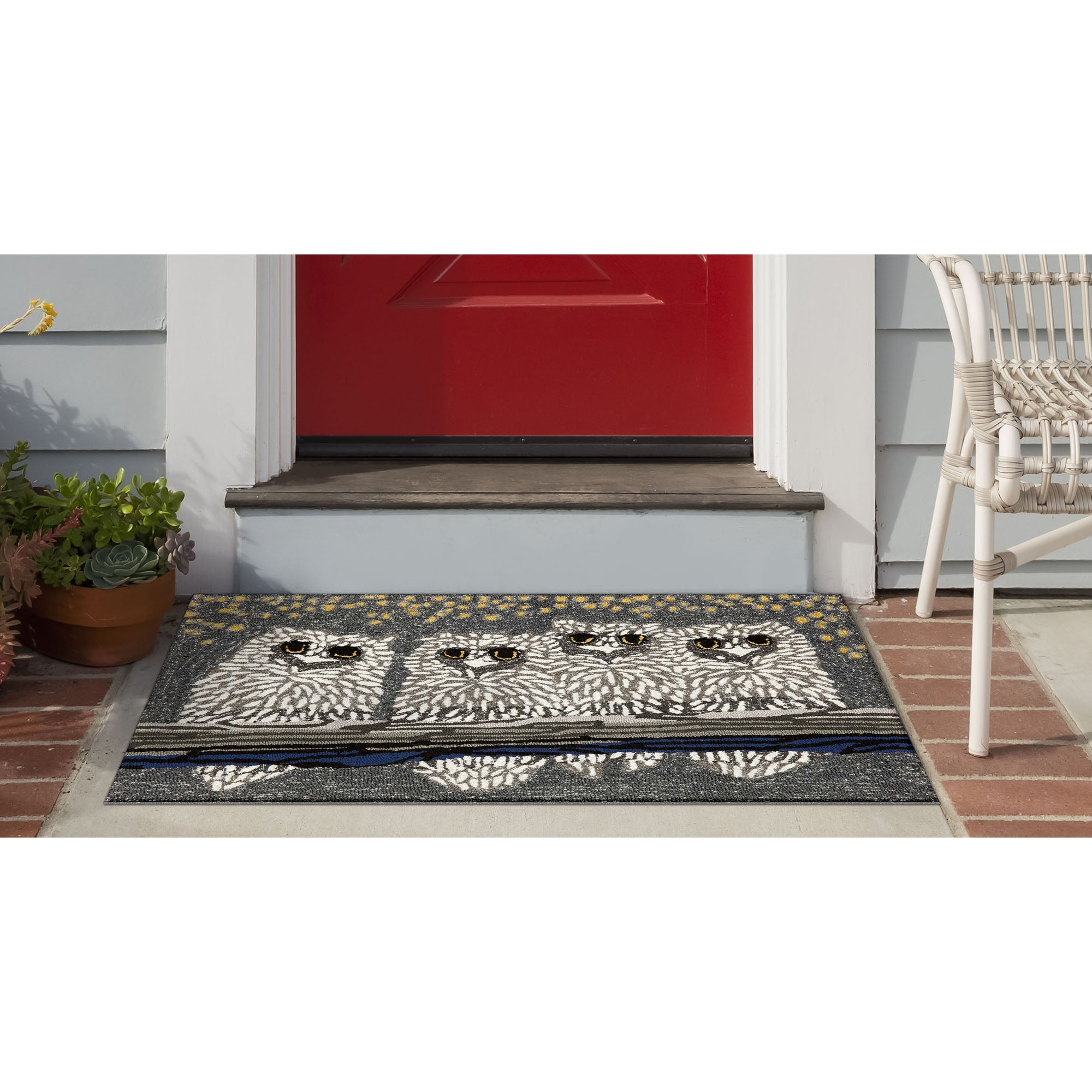 Frontporch Owls Indoor Outdoor Mat