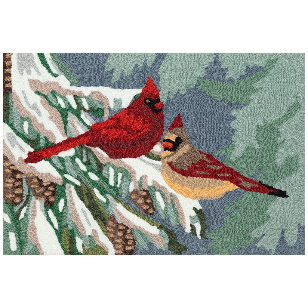 Frontporch Cardinal Christmas Day Indoor Outdoor Mat