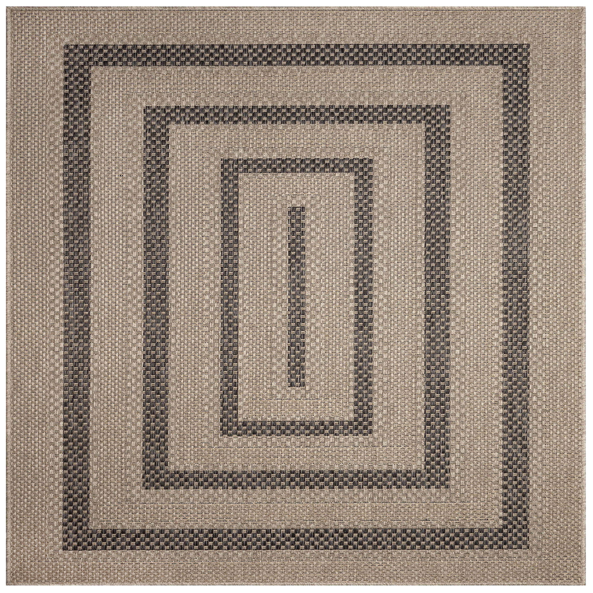 Monaco Multi Border Indoor Outdoor Area Rug